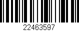 Código de barras (EAN, GTIN, SKU, ISBN): '22463597'