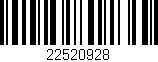 Código de barras (EAN, GTIN, SKU, ISBN): '22520928'