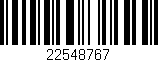 Código de barras (EAN, GTIN, SKU, ISBN): '22548767'