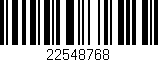 Código de barras (EAN, GTIN, SKU, ISBN): '22548768'