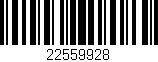 Código de barras (EAN, GTIN, SKU, ISBN): '22559928'