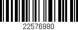 Código de barras (EAN, GTIN, SKU, ISBN): '22576980'