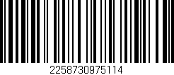 Código de barras (EAN, GTIN, SKU, ISBN): '2258730975114'