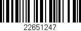 Código de barras (EAN, GTIN, SKU, ISBN): '22651247'