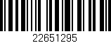 Código de barras (EAN, GTIN, SKU, ISBN): '22651295'