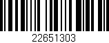 Código de barras (EAN, GTIN, SKU, ISBN): '22651303'