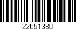 Código de barras (EAN, GTIN, SKU, ISBN): '22651380'