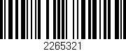 Código de barras (EAN, GTIN, SKU, ISBN): '2265321'