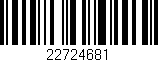 Código de barras (EAN, GTIN, SKU, ISBN): '22724681'