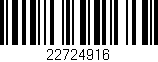 Código de barras (EAN, GTIN, SKU, ISBN): '22724916'