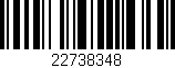 Código de barras (EAN, GTIN, SKU, ISBN): '22738348'