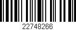 Código de barras (EAN, GTIN, SKU, ISBN): '22748266'