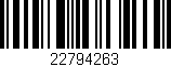 Código de barras (EAN, GTIN, SKU, ISBN): '22794263'