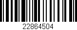 Código de barras (EAN, GTIN, SKU, ISBN): '22864504'