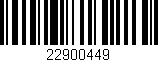Código de barras (EAN, GTIN, SKU, ISBN): '22900449'