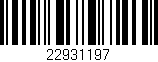Código de barras (EAN, GTIN, SKU, ISBN): '22931197'