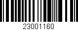 Código de barras (EAN, GTIN, SKU, ISBN): '23001160'