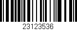 Código de barras (EAN, GTIN, SKU, ISBN): '23123536'