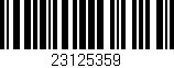 Código de barras (EAN, GTIN, SKU, ISBN): '23125359'