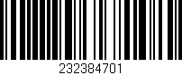 Código de barras (EAN, GTIN, SKU, ISBN): '232384701'