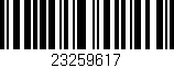 Código de barras (EAN, GTIN, SKU, ISBN): '23259617'