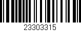 Código de barras (EAN, GTIN, SKU, ISBN): '23303315'