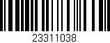 Código de barras (EAN, GTIN, SKU, ISBN): '23311038'