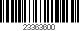 Código de barras (EAN, GTIN, SKU, ISBN): '23363600'