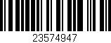 Código de barras (EAN, GTIN, SKU, ISBN): '23574947'
