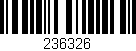 Código de barras (EAN, GTIN, SKU, ISBN): '236326'