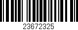 Código de barras (EAN, GTIN, SKU, ISBN): '23672325'