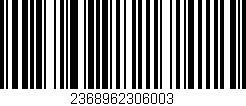 Código de barras (EAN, GTIN, SKU, ISBN): '2368962306003'