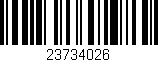 Código de barras (EAN, GTIN, SKU, ISBN): '23734026'