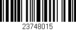 Código de barras (EAN, GTIN, SKU, ISBN): '23748015'