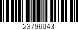 Código de barras (EAN, GTIN, SKU, ISBN): '23796043'