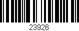 Código de barras (EAN, GTIN, SKU, ISBN): '23926'
