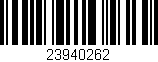 Código de barras (EAN, GTIN, SKU, ISBN): '23940262'