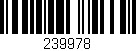Código de barras (EAN, GTIN, SKU, ISBN): '239978'