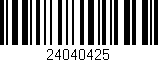 Código de barras (EAN, GTIN, SKU, ISBN): '24040425'