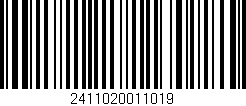 Código de barras (EAN, GTIN, SKU, ISBN): '2411020011019'