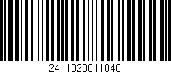 Código de barras (EAN, GTIN, SKU, ISBN): '2411020011040'