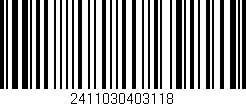 Código de barras (EAN, GTIN, SKU, ISBN): '2411030403118'