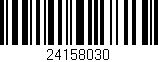 Código de barras (EAN, GTIN, SKU, ISBN): '24158030'