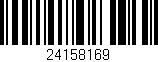 Código de barras (EAN, GTIN, SKU, ISBN): '24158169'