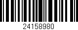Código de barras (EAN, GTIN, SKU, ISBN): '24158980'