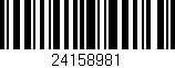 Código de barras (EAN, GTIN, SKU, ISBN): '24158981'