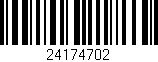 Código de barras (EAN, GTIN, SKU, ISBN): '24174702'