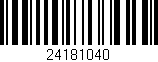 Código de barras (EAN, GTIN, SKU, ISBN): '24181040'