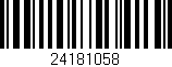 Código de barras (EAN, GTIN, SKU, ISBN): '24181058'
