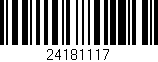 Código de barras (EAN, GTIN, SKU, ISBN): '24181117'